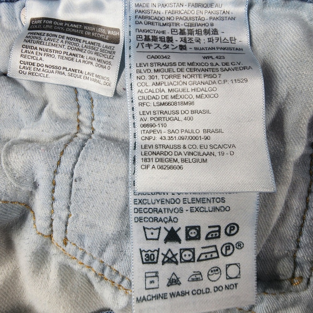 Levis 511 Slim Fit Jeans Mens 34x32 Blue Denim Medium Wash 04511-1507 - Picture 6 of 7